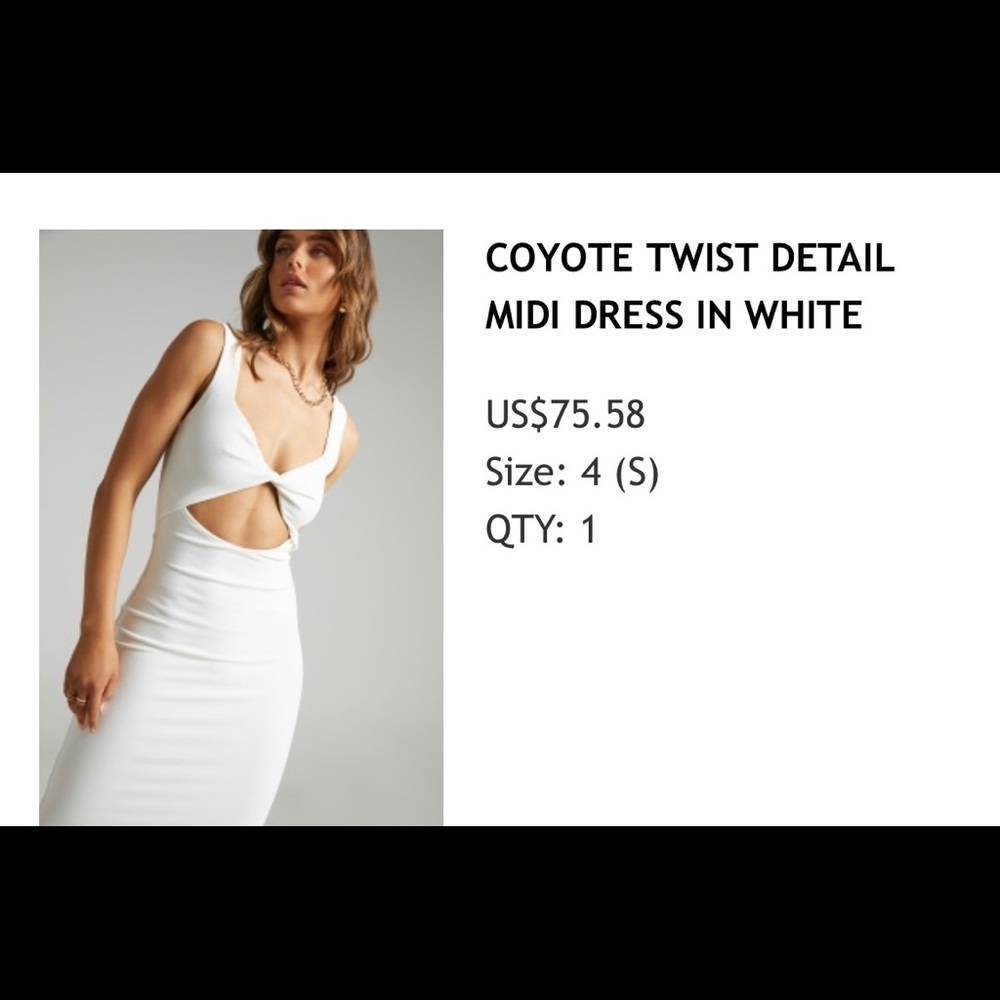 White midi dress brand new with tags